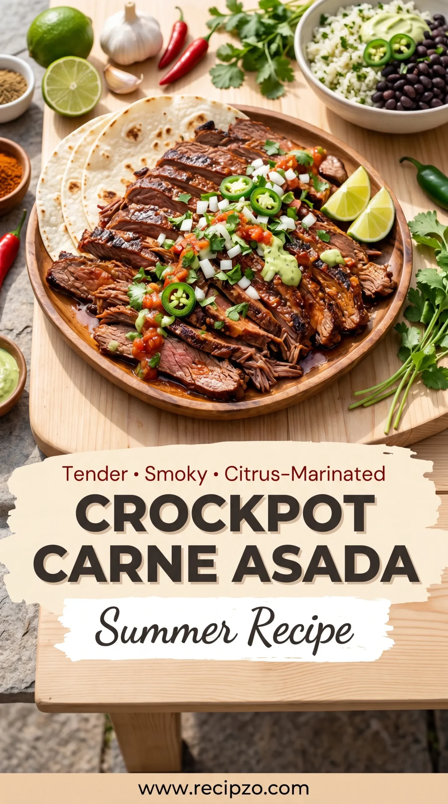 Crockpot Carne Asada Summer Recipe