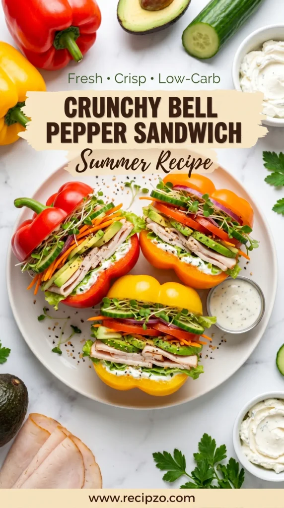Crunchy Bell Pepper Sandwich Summer Recipe