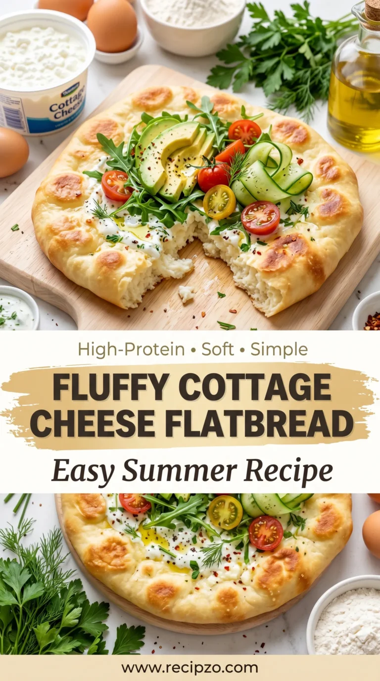 Fluffy Cottage Cheese Flatbread (Easy Summer Recipe)