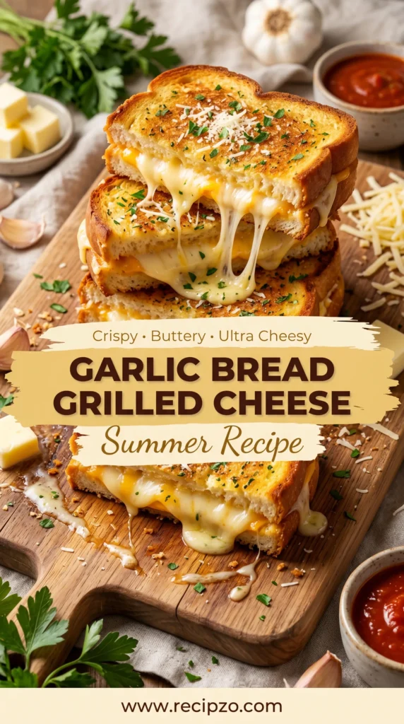 Garlic Bread Grilled Cheese Summer Recipe
