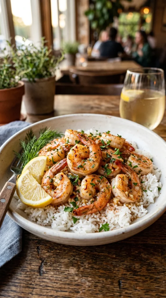 Garlic Butter Shrimp and Rice