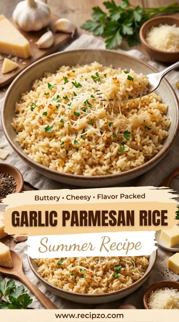 Garlic Parmesan Rice Summer Recipe