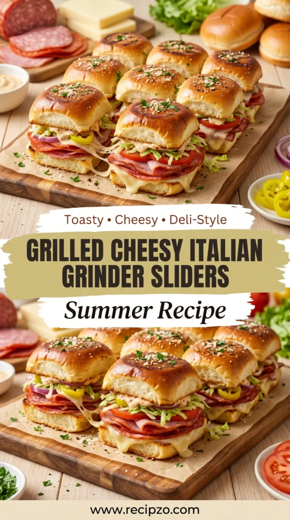 Grilled Cheesy Italian Grinder Sliders Summer Recipe