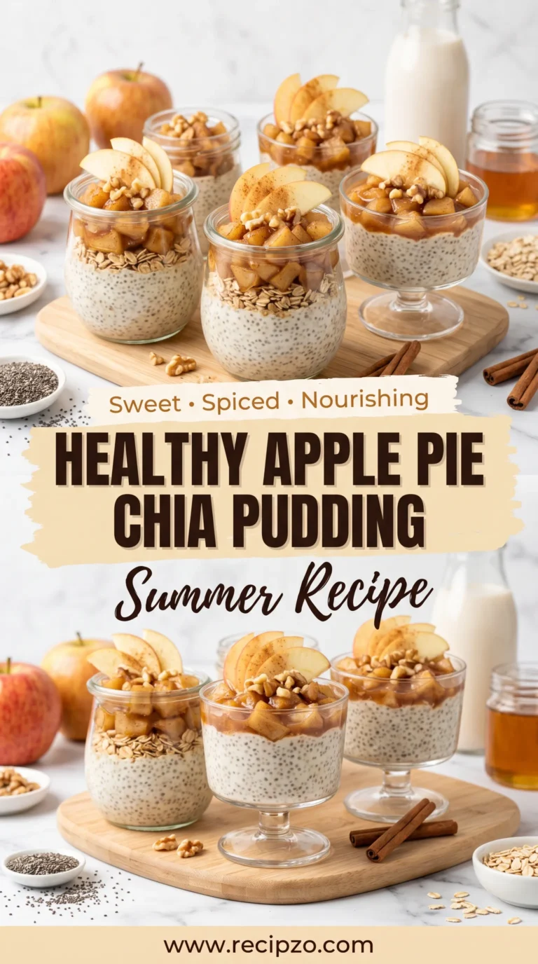 Healthy Apple Pie Chia Pudding Summer Recipe