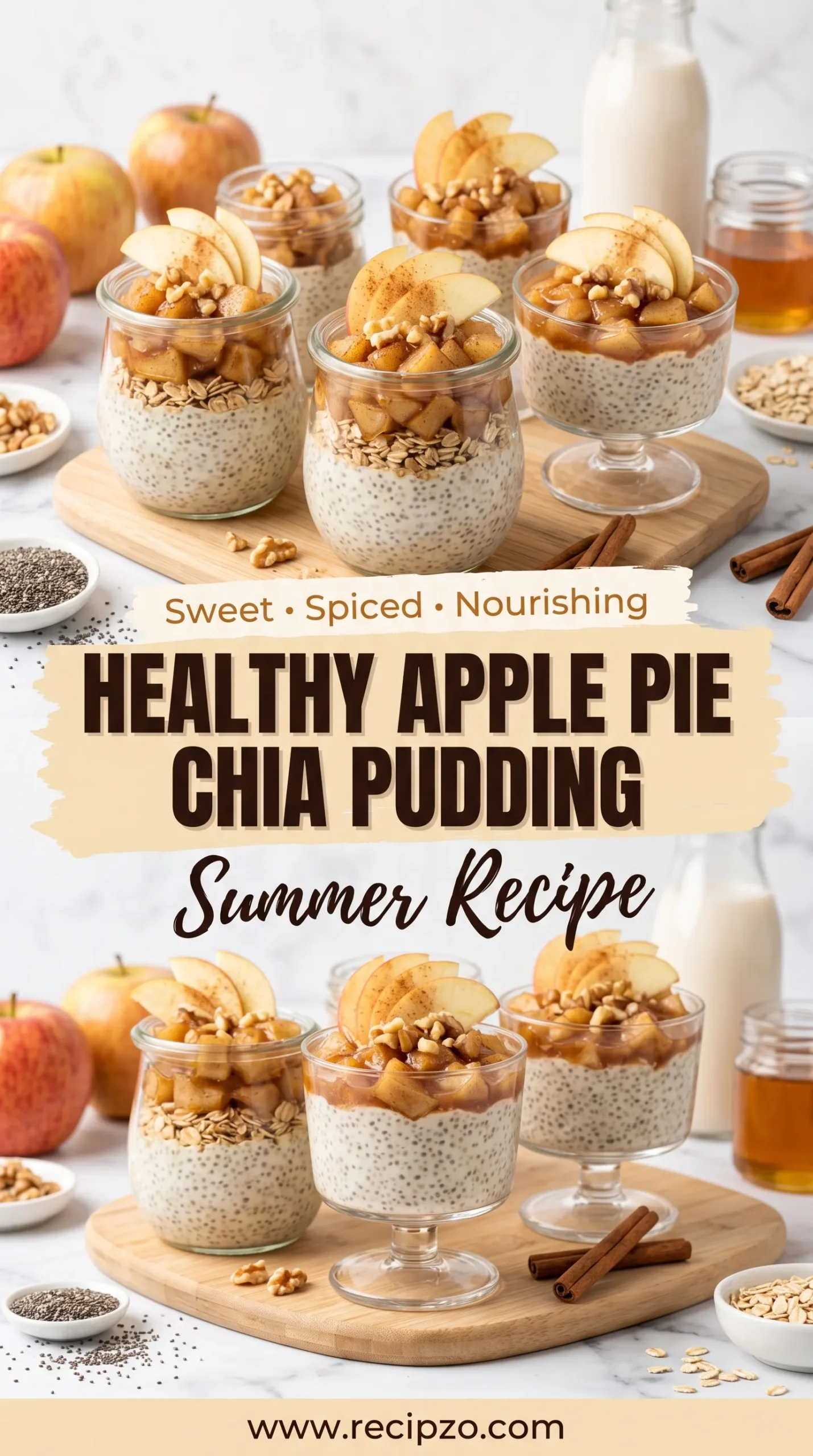 Healthy Apple Pie Chia Pudding Summer Recipe