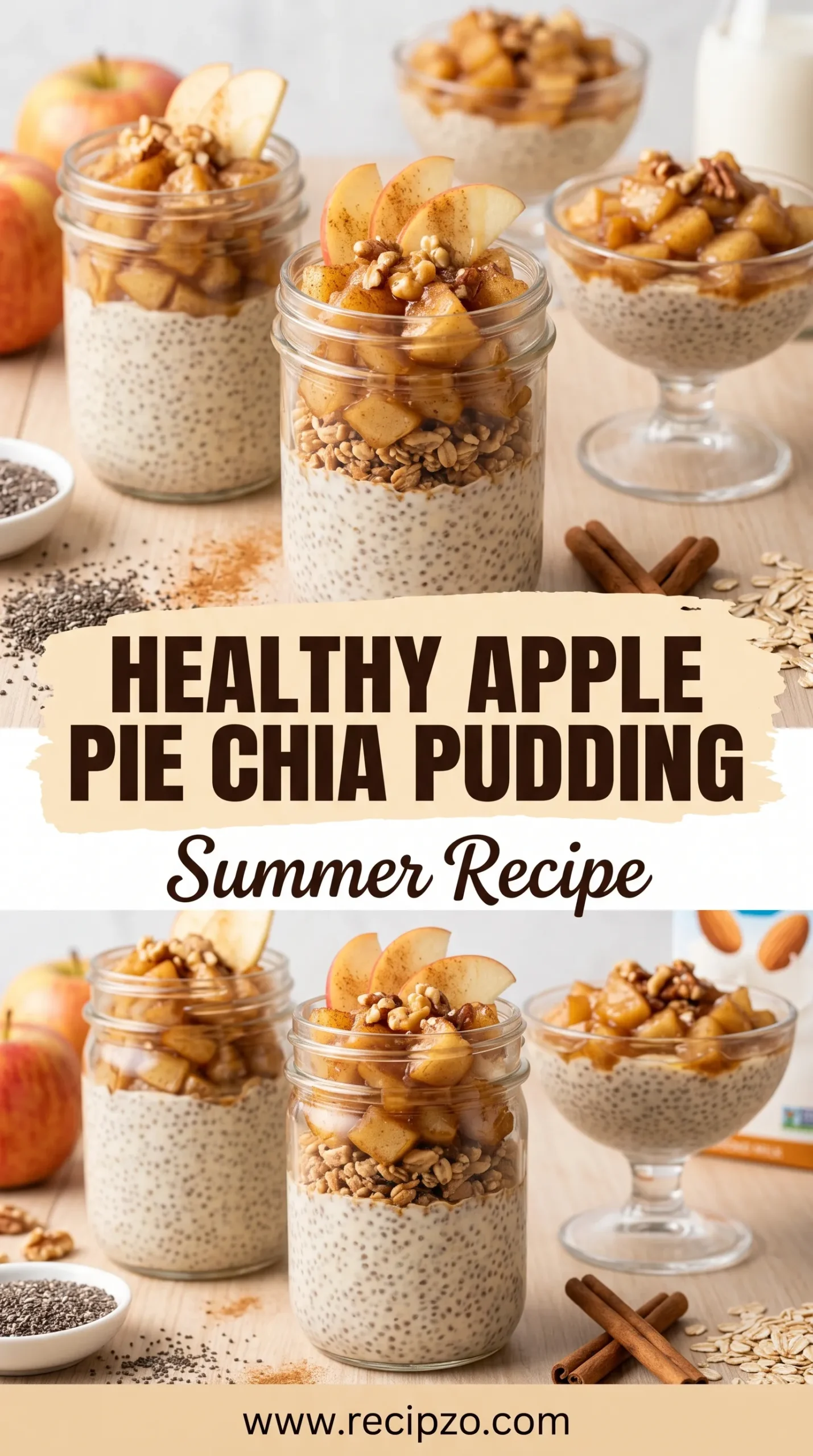 Healthy Apple Pie Chia Pudding Summer Recipe