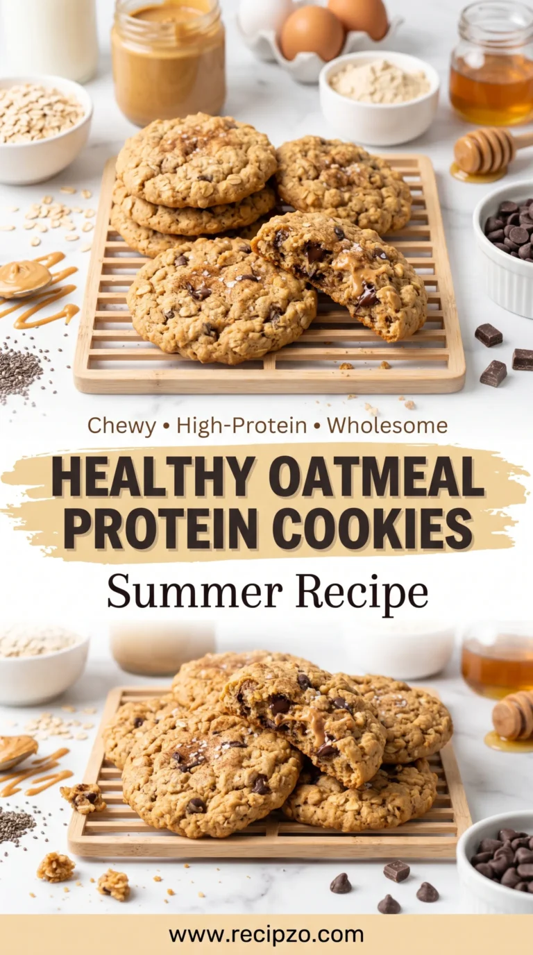 Healthy Oatmeal Protein Cookies Summer Recipe