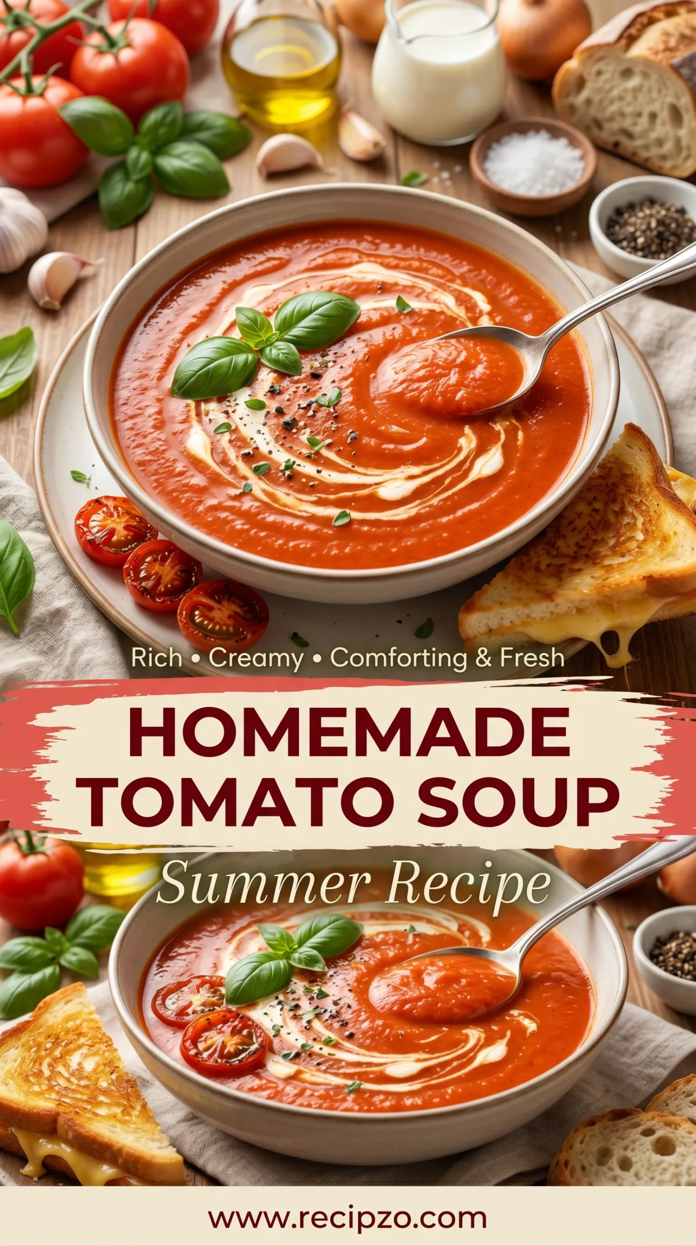 Homemade Tomato Soup Summer Recipe