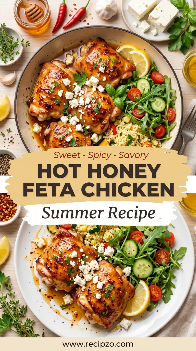 Hot Honey Feta Chicken Summer Recipe