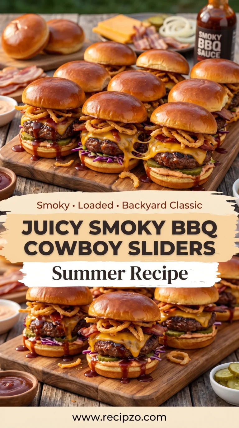 Juicy Smoky BBQ Cowboy Sliders Summer Recipe