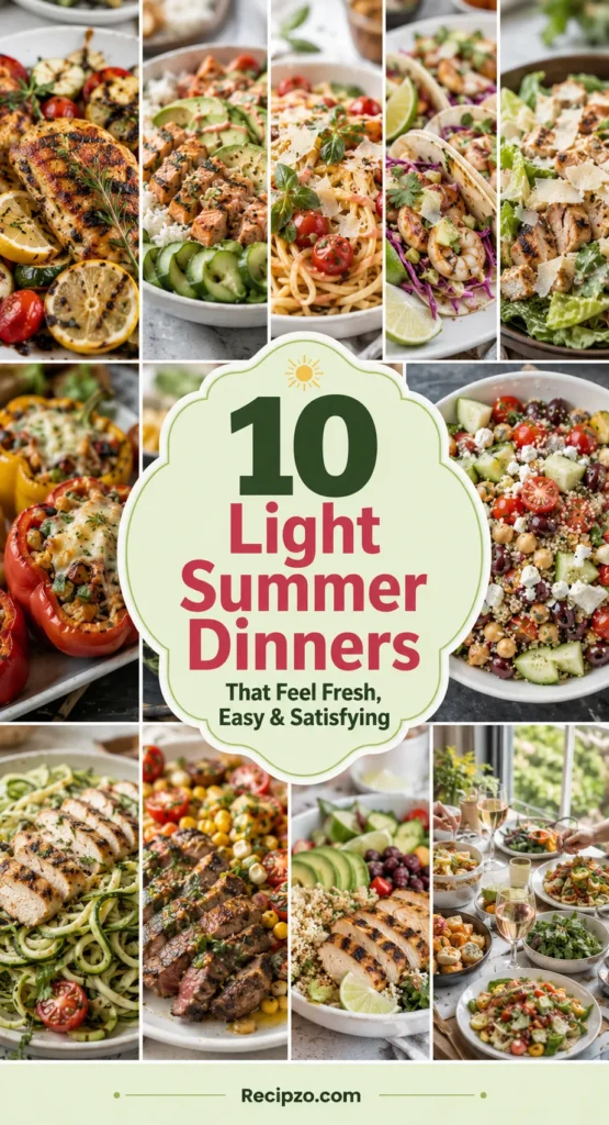 Light Summer Dinners That Feel Fresh, Easy & Satisfying