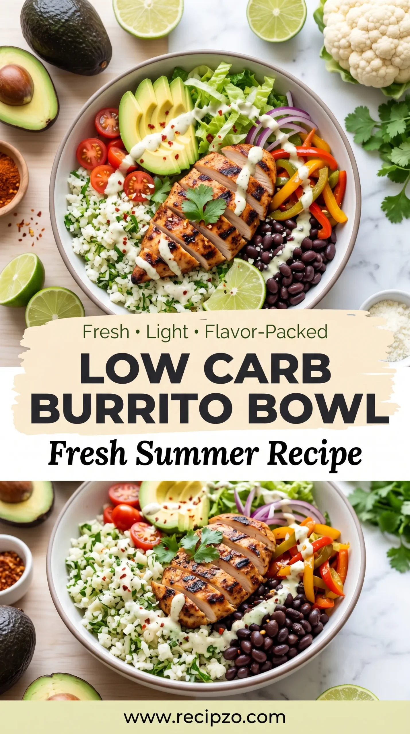 Low Carb Burrito Bowl (Fresh Summer Recipe)