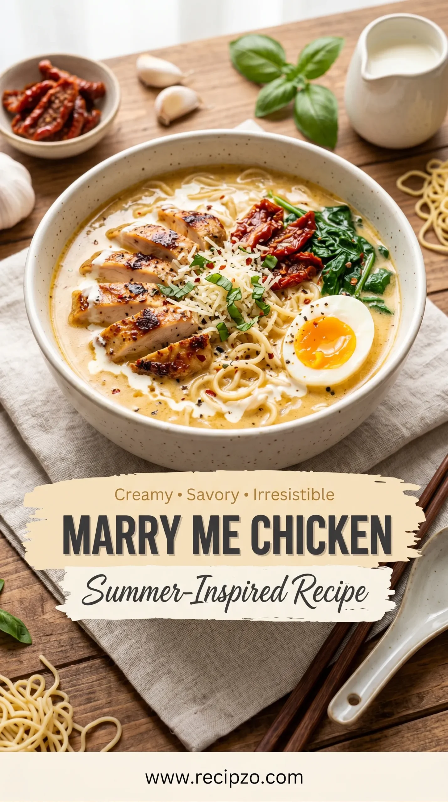 Marry Me Chicken Ramen (Summer-Inspired Recipe)