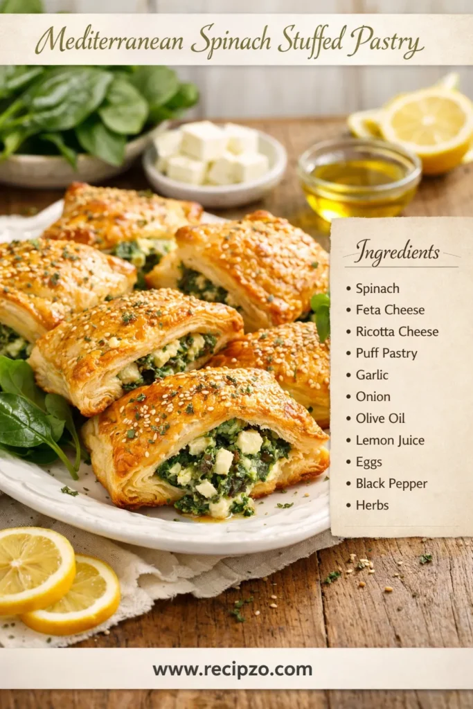 Mediterranean Spinach Stuffed Pastry – Summer Recipe