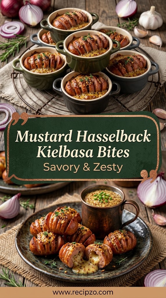 Mustard Hasselback Kielbasa Bites Summer Recipe