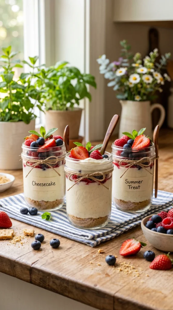 No-Bake Cheesecake Jars