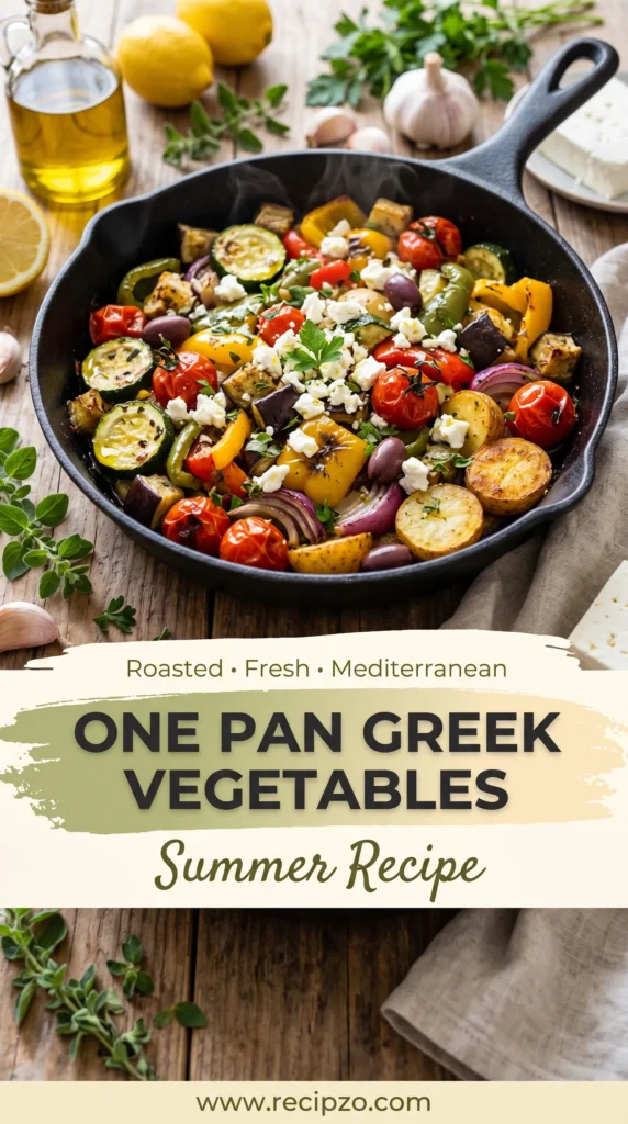 One Pan Greek Vegetables Summer Recipe