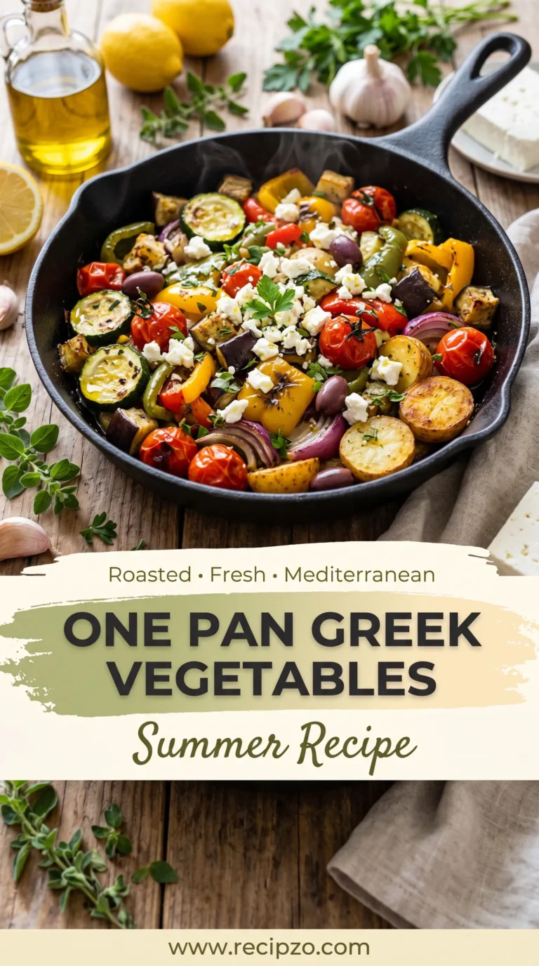 One Pan Greek Vegetables Summer Recipe