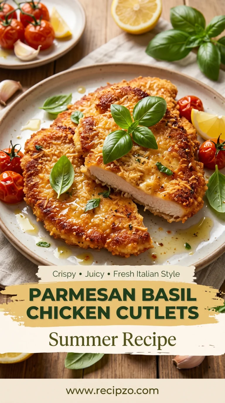 Parmesan Basil Chicken Cutlets Summer Recipe