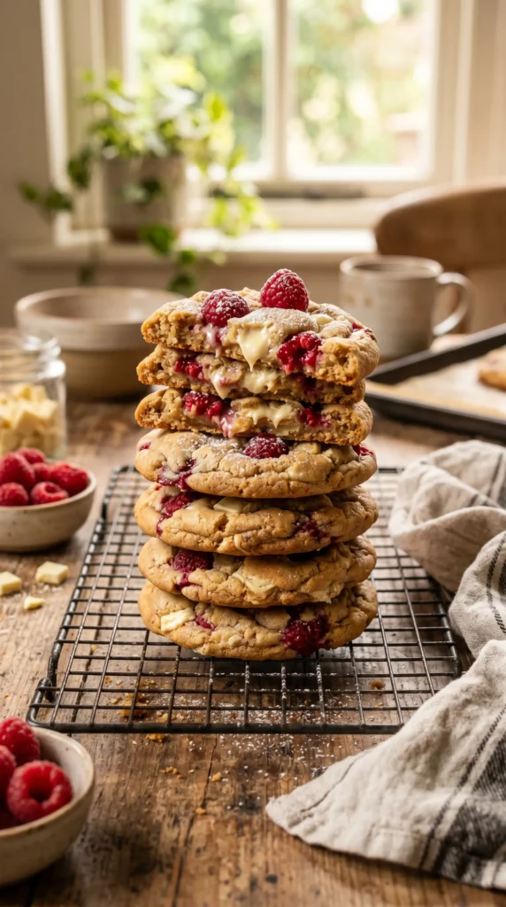 Raspberry White Chocolate Cookies
