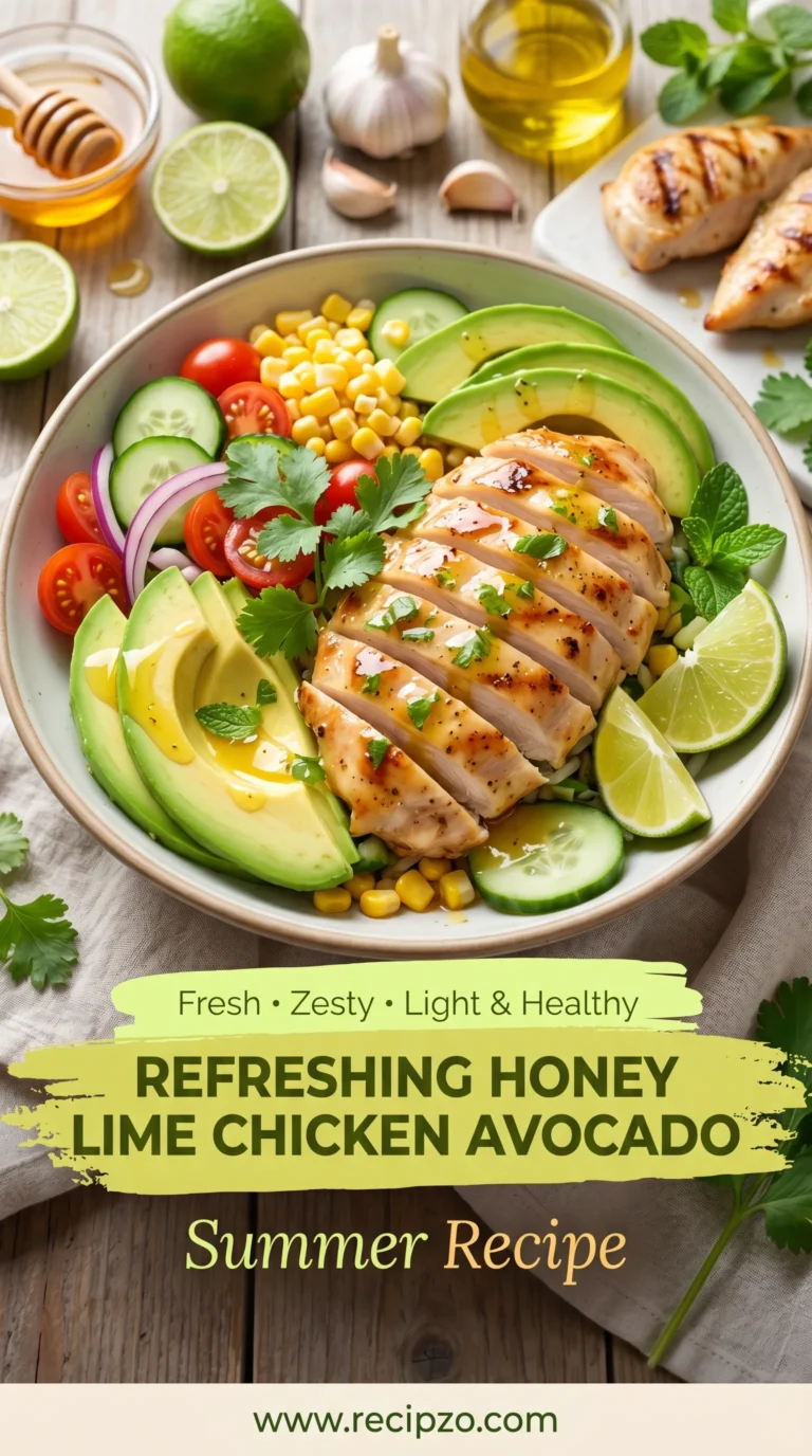 Refreshing Honey Lime Chicken Avocado Summer Recipe