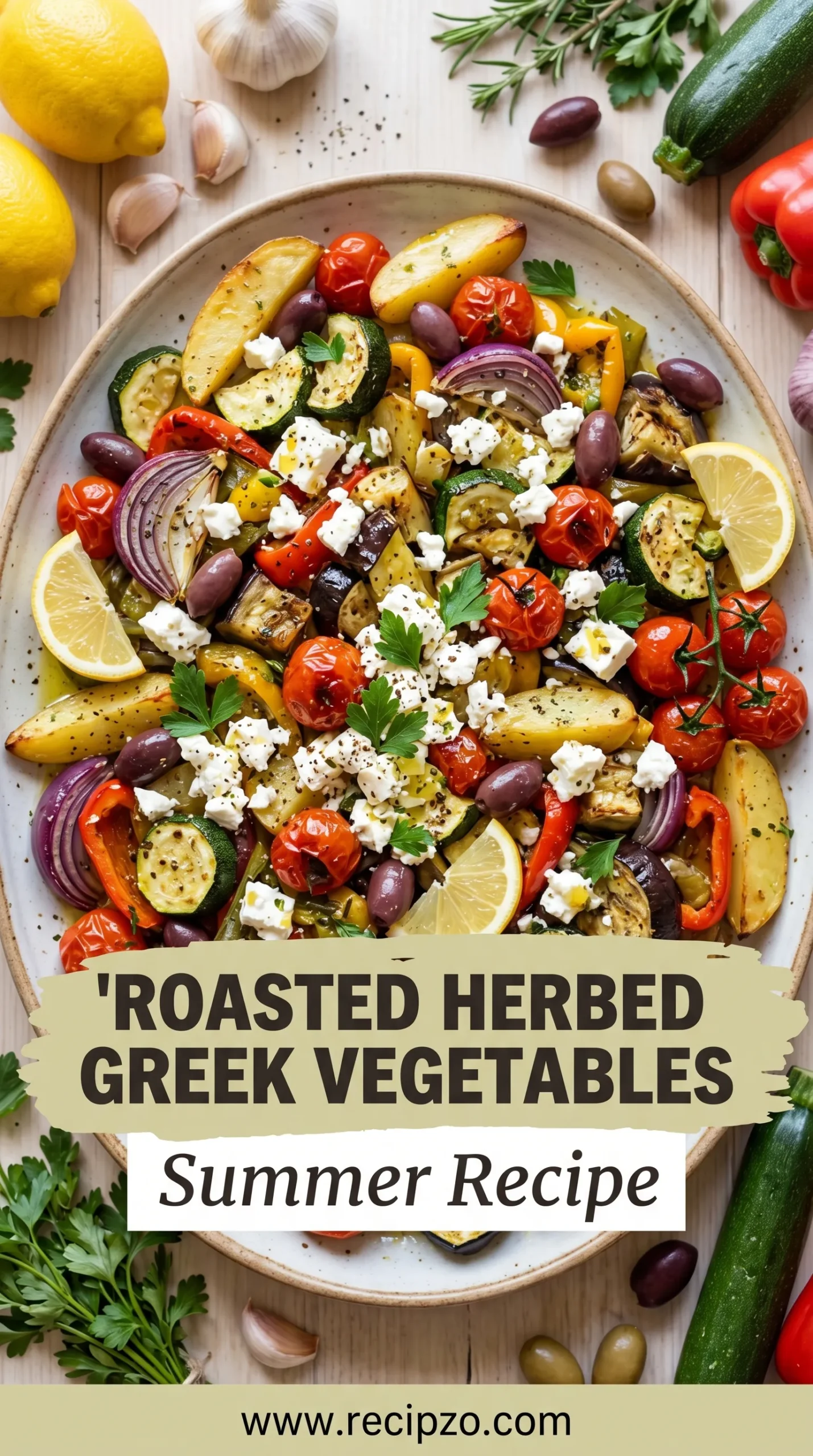 Roasted Herbed Greek Vegetables Summer Recipe