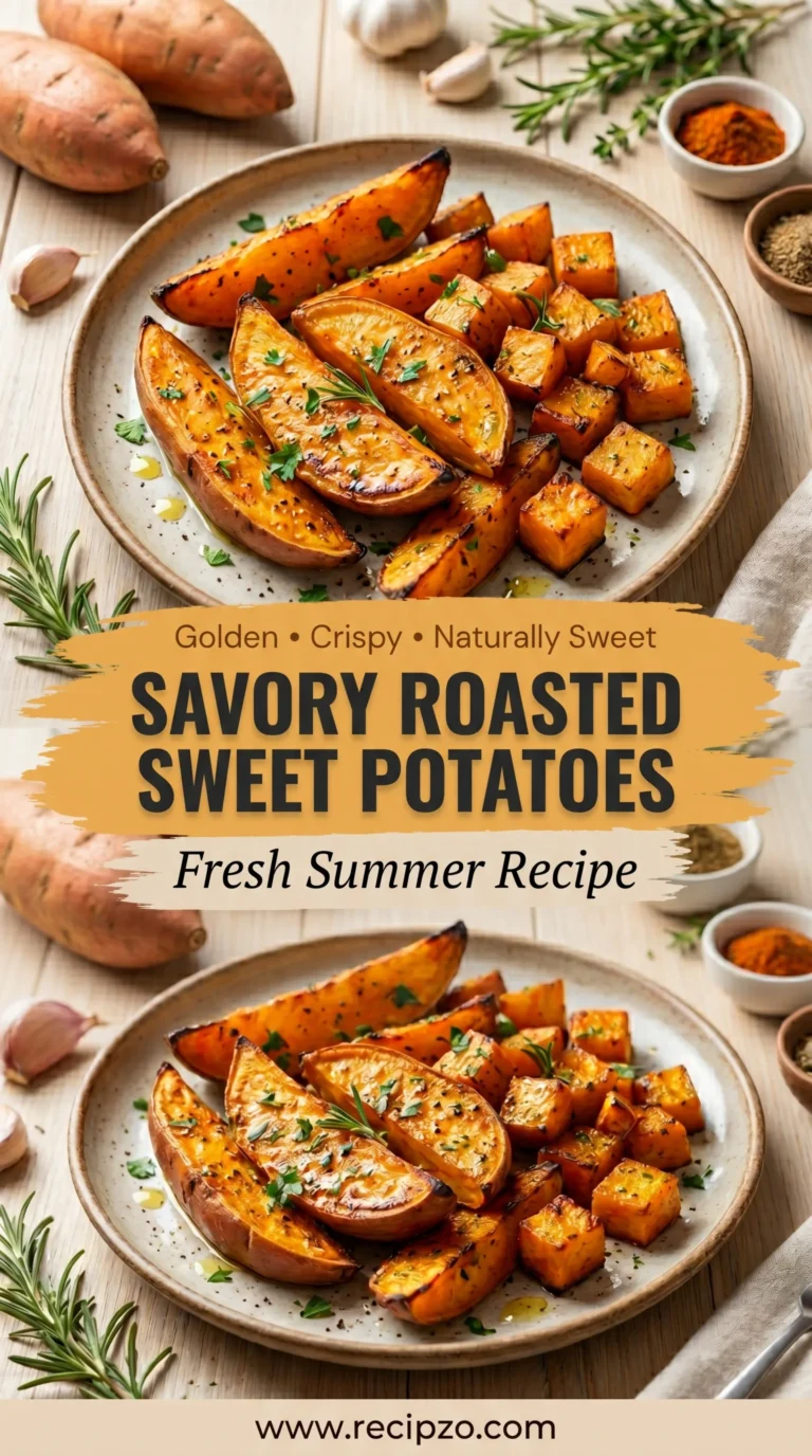 Savory Roasted Sweet Potatoes (Fresh Summer Recipe)