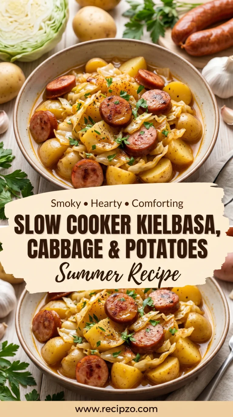Slow Cooker Kielbasa with Cabbage and Potatoes Summer Recipe