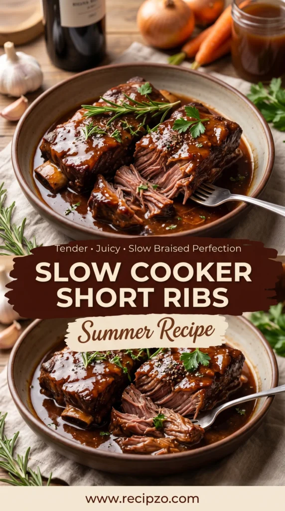 Slow Cooker Short Ribs Summer Recipe