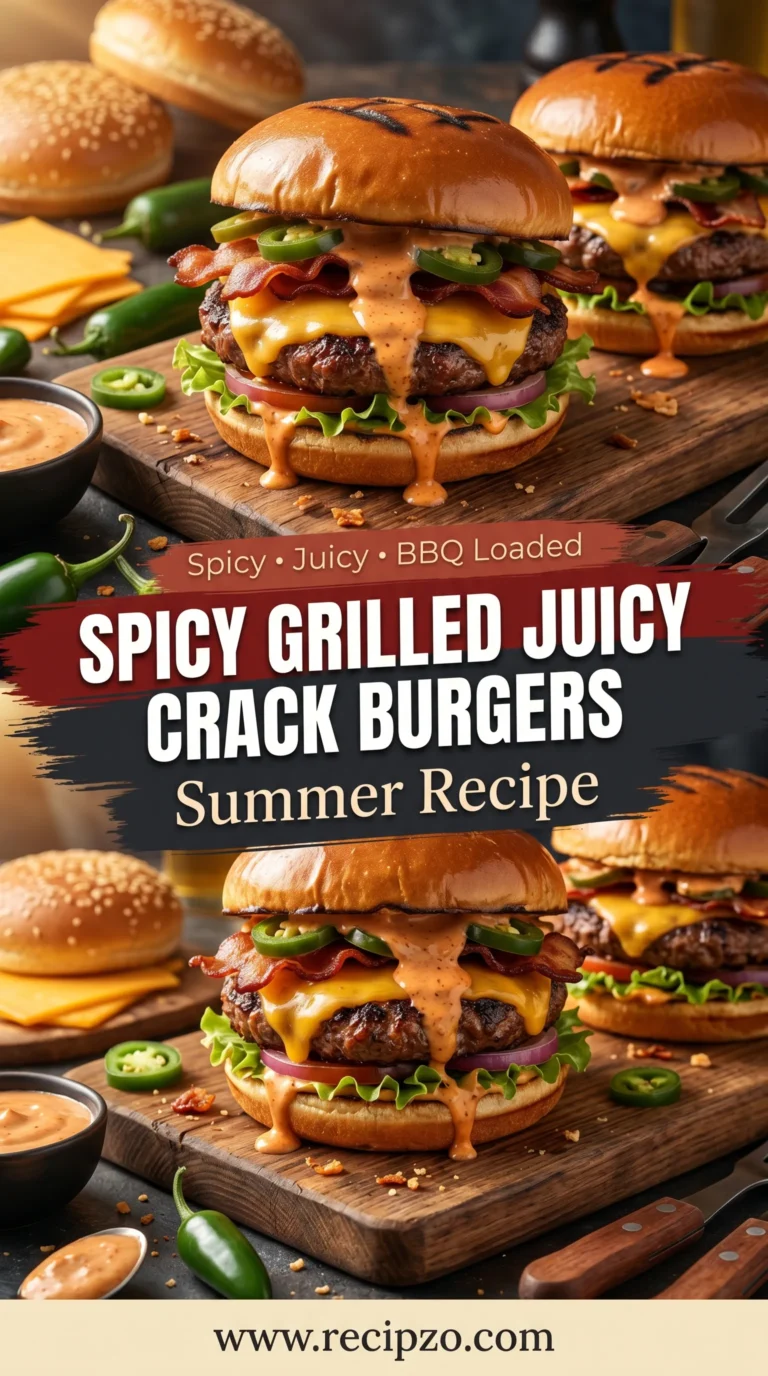 Spicy Grilled Juicy Crack Burgers — Summer Recipe