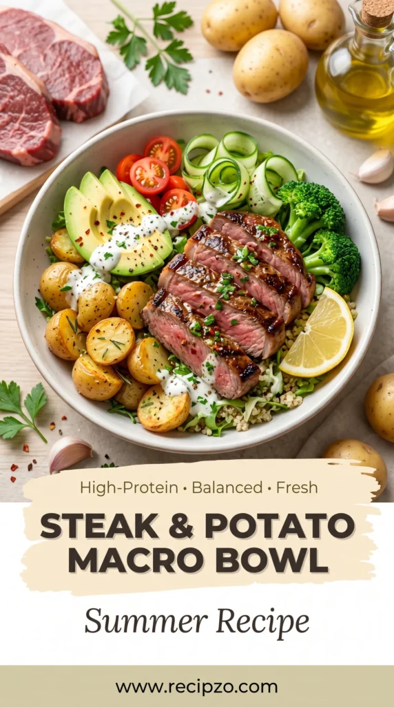 Steak and Potato Macro Bowl Summer Recipe