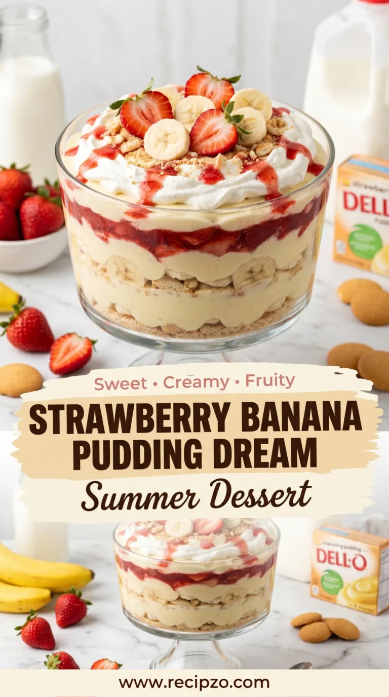 Strawberry Banana Pudding Dream Summer Dessert