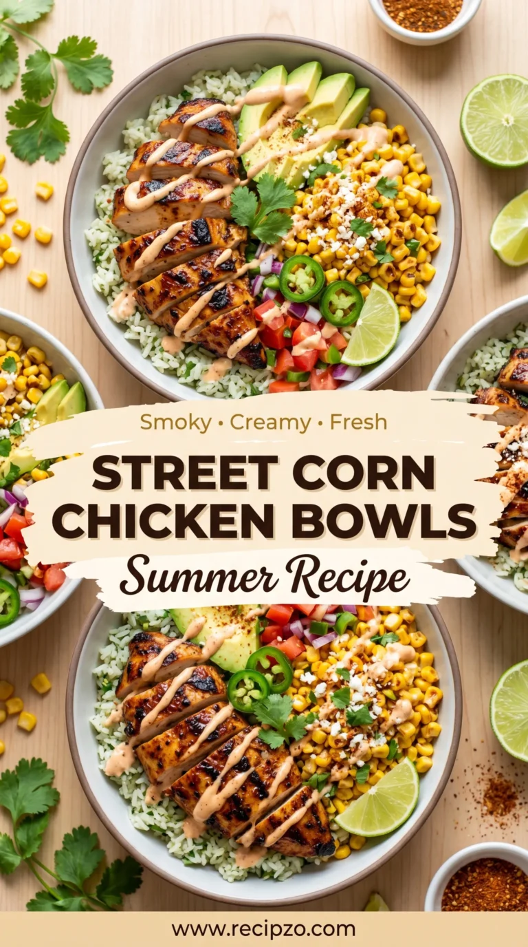Street Corn Chicken and Rice Bowls (Summer Recipe)