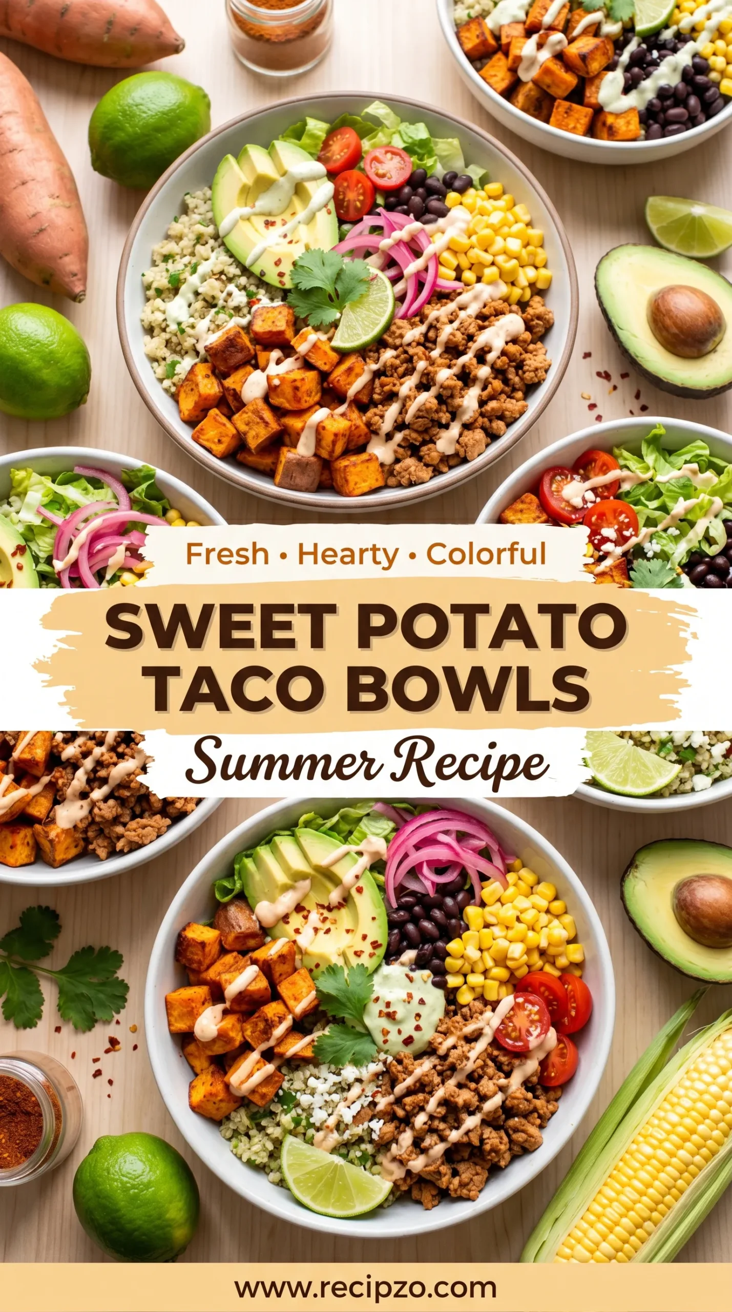 Sweet Potato Taco Bowls Summer Recipe