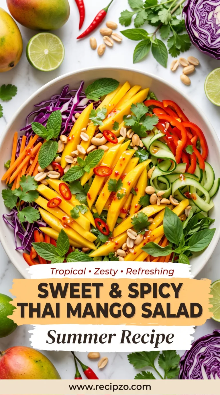 Sweet & Spicy Thai Mango Salad Summer Recipe
