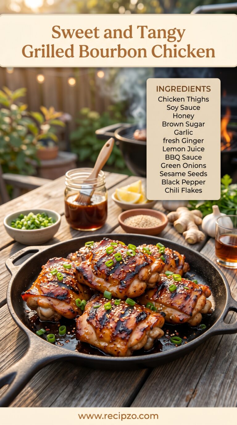 Sweet and Tangy Grilled Bourbon Chicken Summer Recipe