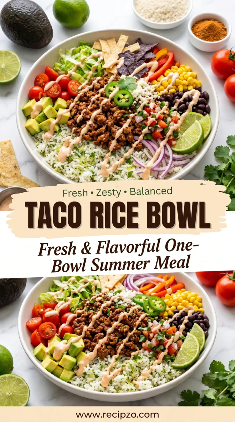 Taco Rice Bowl – Fresh & Flavorful One-Bowl Summer Meal