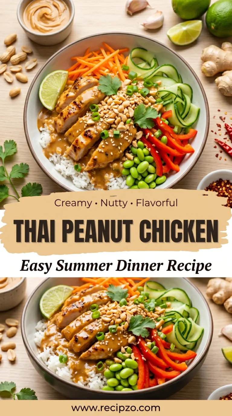 Thai Peanut Chicken (Easy Summer Dinner Recipe)