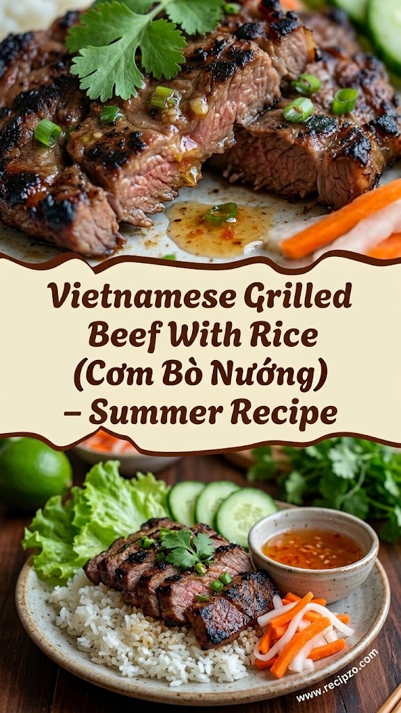 Vietnamese Grilled Beef With Rice (Cơm Bò Nướng) – Summer Recipe