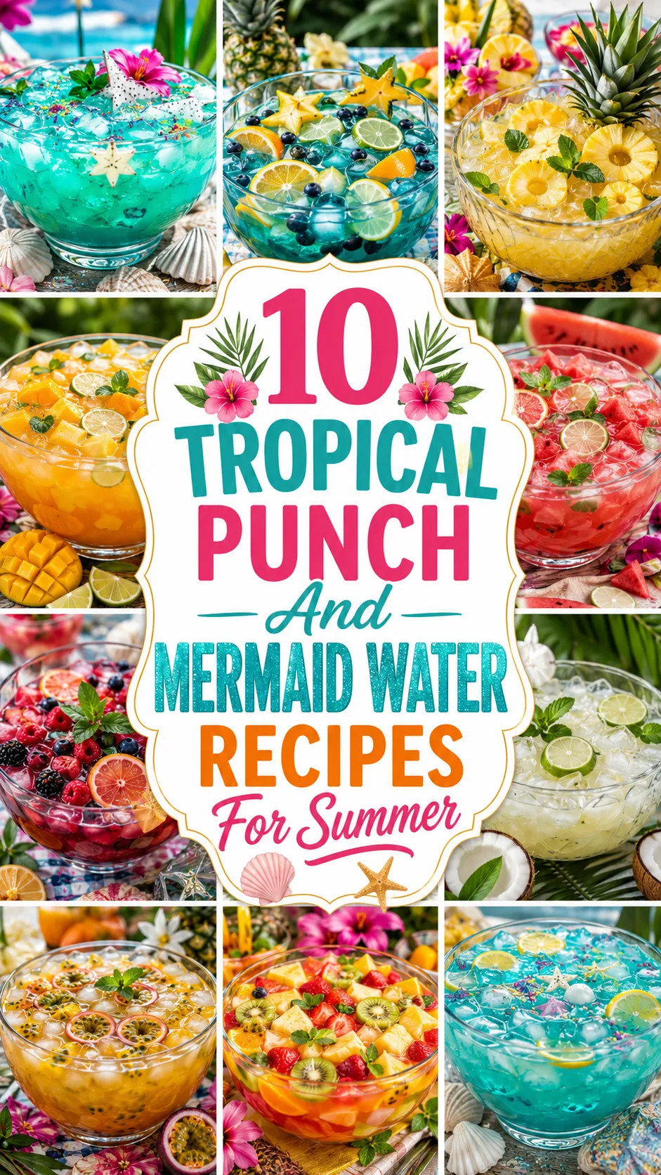 10 Tropical Punch And Mermaid Water Recipes For Summer