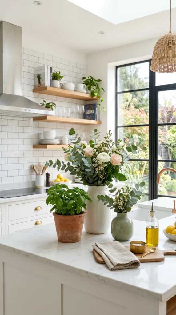 Add Fresh Flowers or Greenery