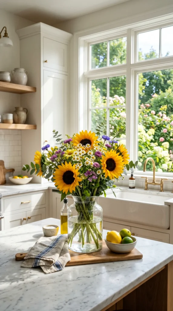 Add Fresh Flowers to Your Countertops