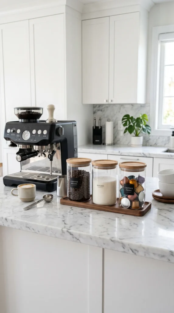 Add Glass Jars for Coffee Essentials
