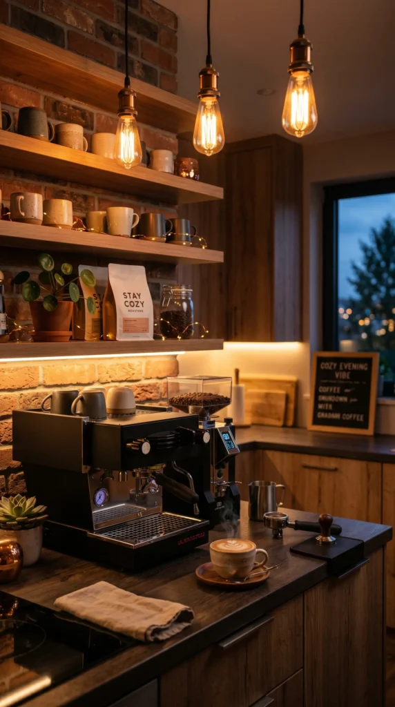 Add Warm Lighting for a Cozy Café Feel