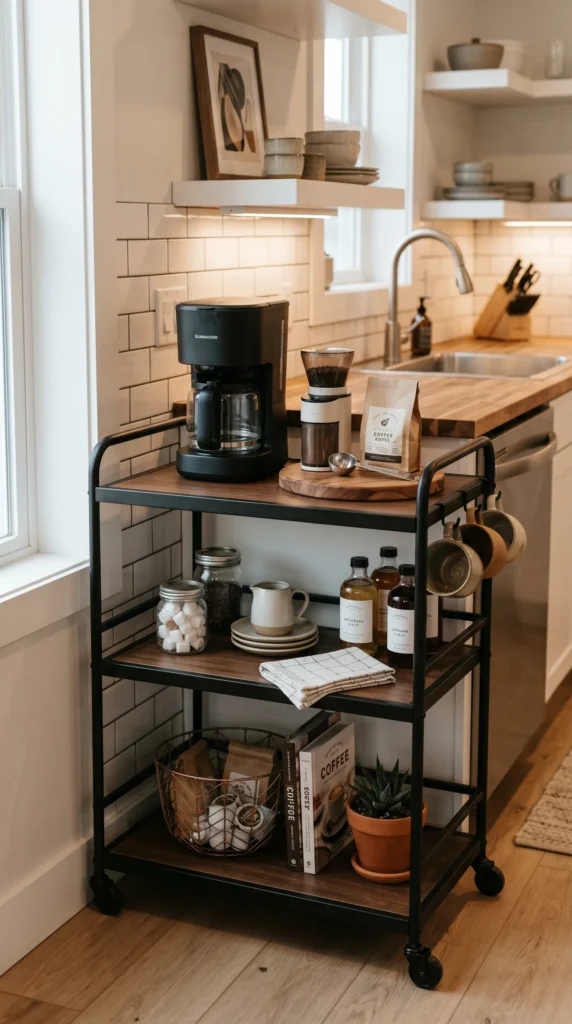 Add a Rolling Cart Coffee Station
