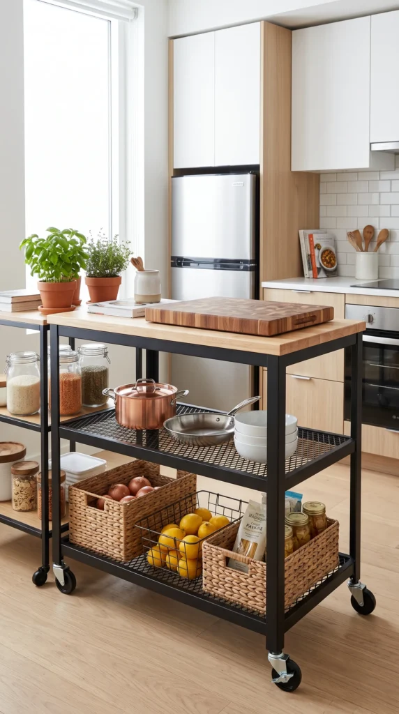 Add a Rolling Kitchen Cart