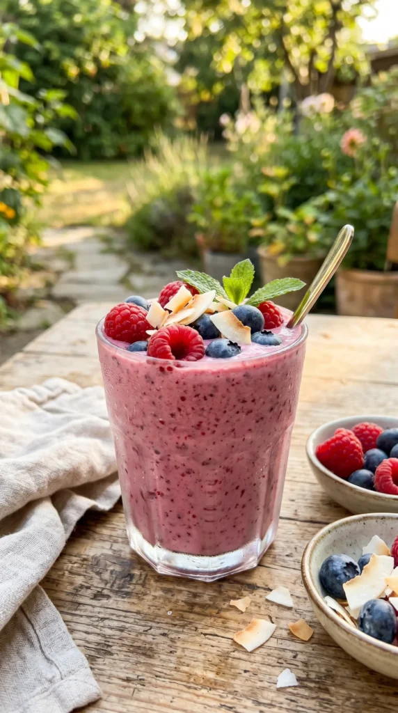 Berry Coconut Smoothie Drink