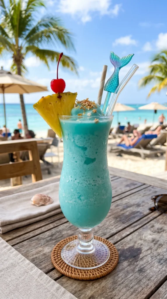 Blue Coconut Mermaid Cooler