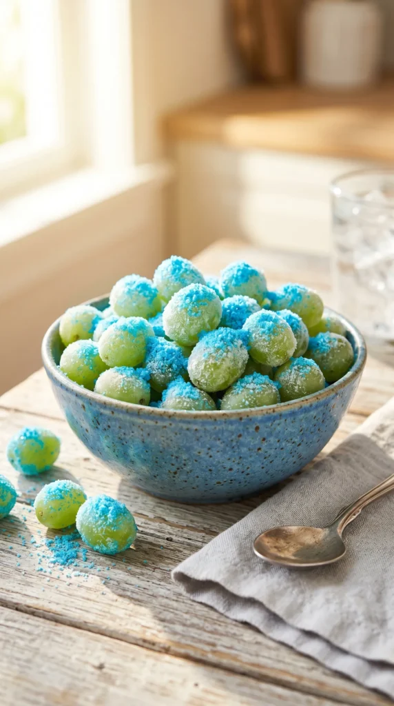 Blue Raspberry Frozen Grapes