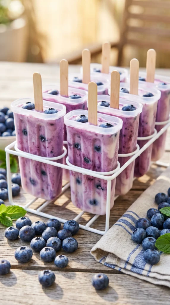 Blueberry Cream Ice Pops